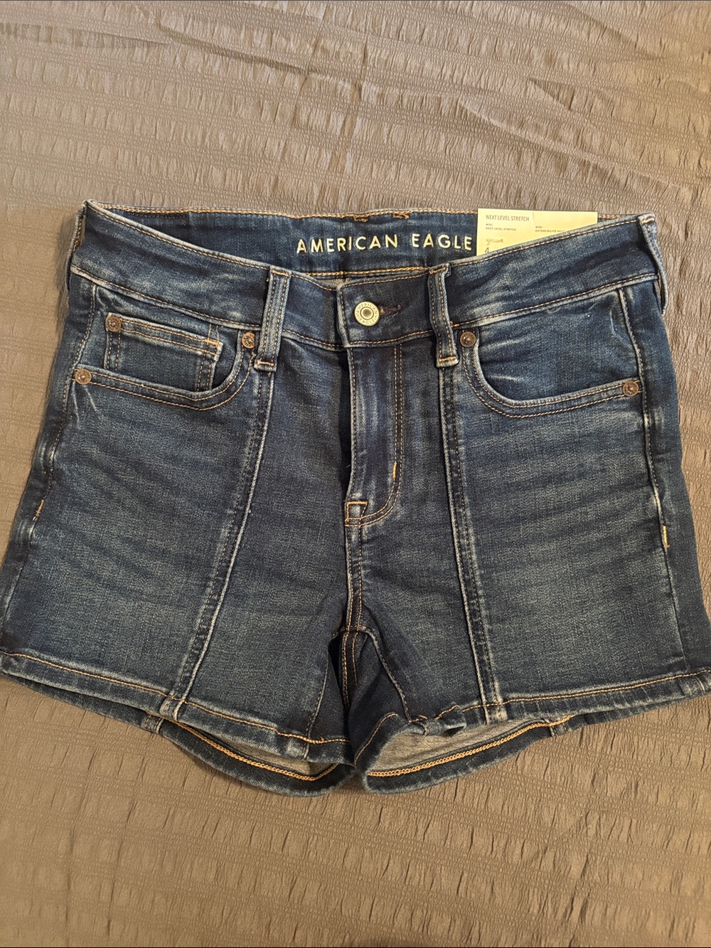 American Eagle Outfitters Indigo Blue High-Rise Denim Shorts